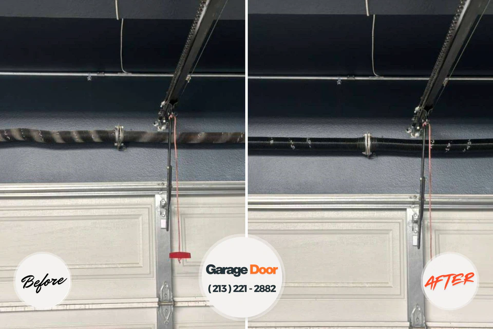 Before and after: garage door installation Ten Mile Creek, MD